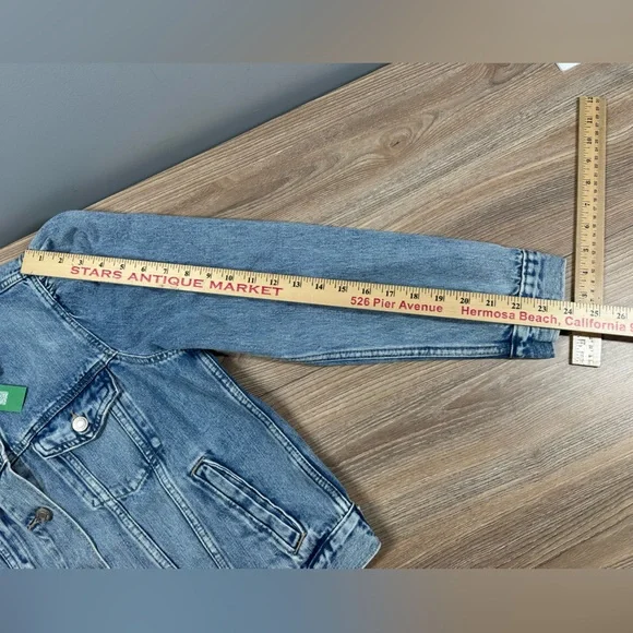 GAP Puff Sleeve Icon Denim Jean Jacket Indigo Blue - Picture 14 of 15